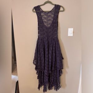 Free People Purple Layered Lace Dress with Slip